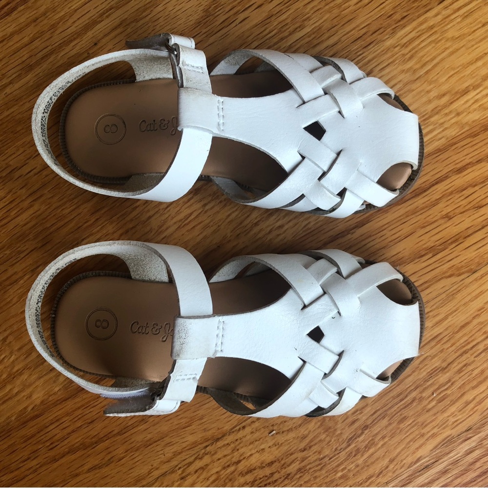 Cat & Jack Kids' White Woven Sandals